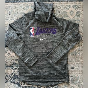 Nike NBA Los Angeles Lakers Hoodie Pullover Sweater | Grey, Medium